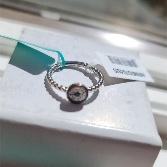 Effy NWTs 18KT Gold Over Sterling Silver Rainbow Diamond and Sapphire Ring - Picture 7 of 8